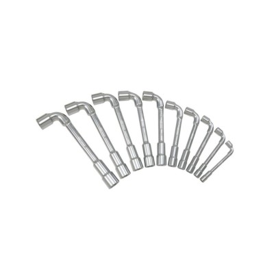 JEU DE 10 CLES A PIPE DEBOUCHEES METRIQUES 6 PANS