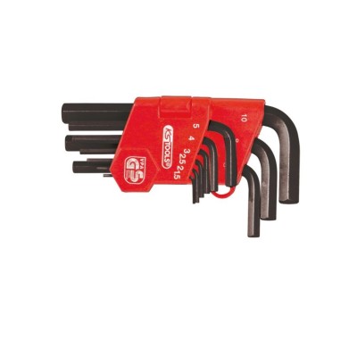 JEU DE 9 CLES MALES COURTES BRUNIES 6 X 6 PANS
