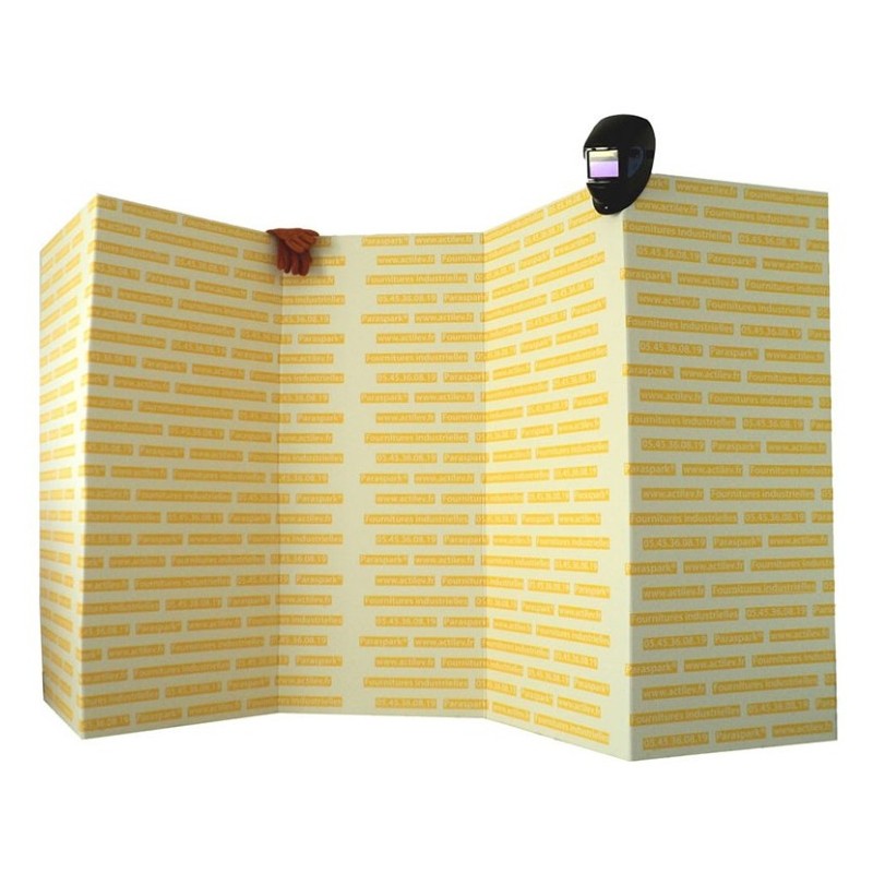PALETTE PARAVENT M1 DE CARTON IGNIFUGE PARASPARK 80 PLIS