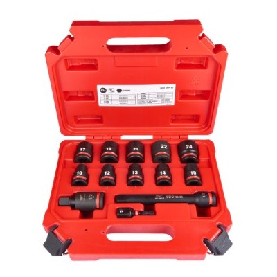 SET DE 11 PIECES DOUILLES SHOCKWAVE 1/2 COURTE