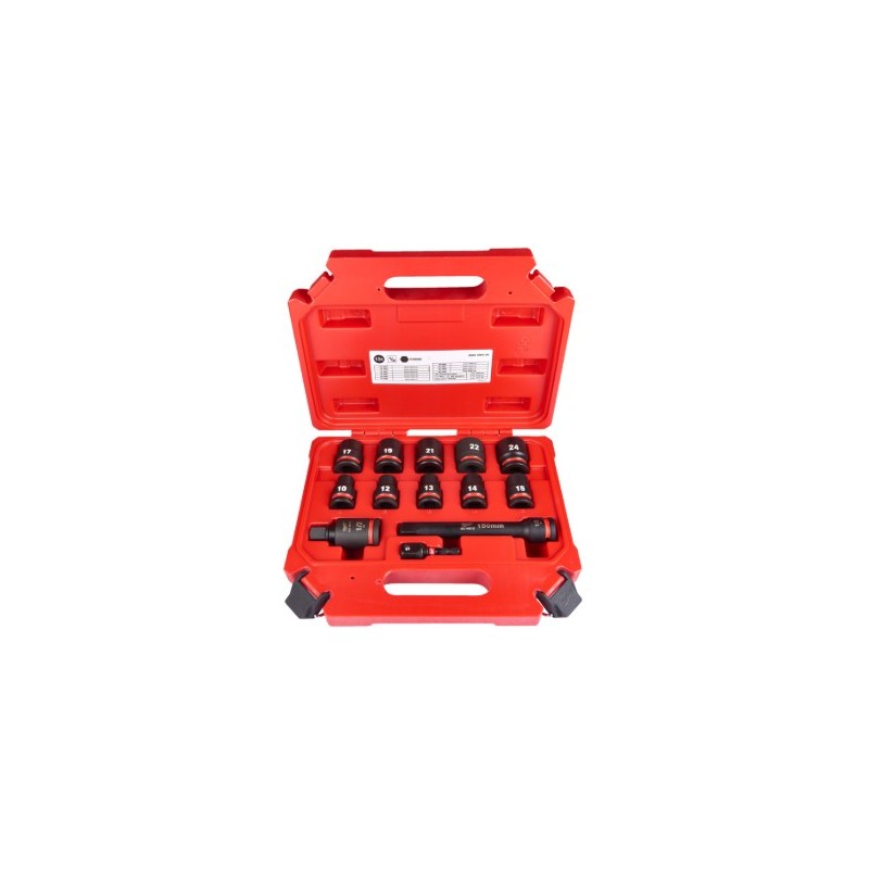 SET DE 11 PIECES DOUILLES SHOCKWAVE 1/2 COURTE