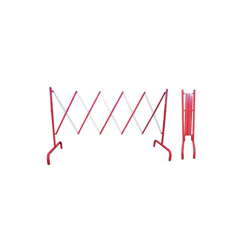 BARRIERE EXTENSIBLE ROUGE/BLANC 2M50 X 1M
