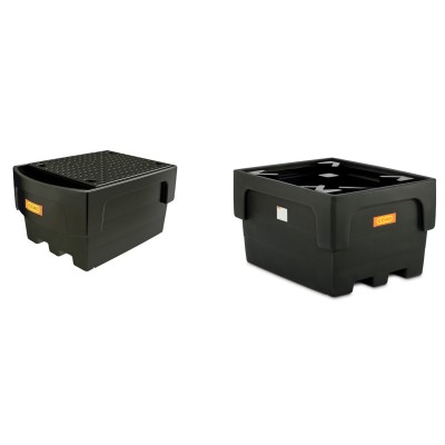 BAC DE RETENTION CUBI-PE 1100/01 COLLECTEUR AVEC CAILLEBOTIS 162X117X88 1100 LIT