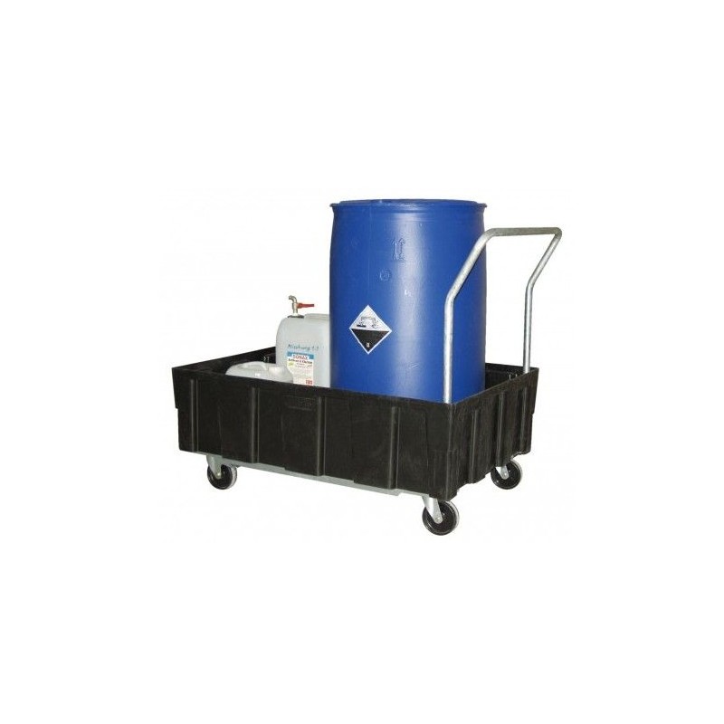 BAC DE RETENTION MOBILE 4 ROULETTES 250L