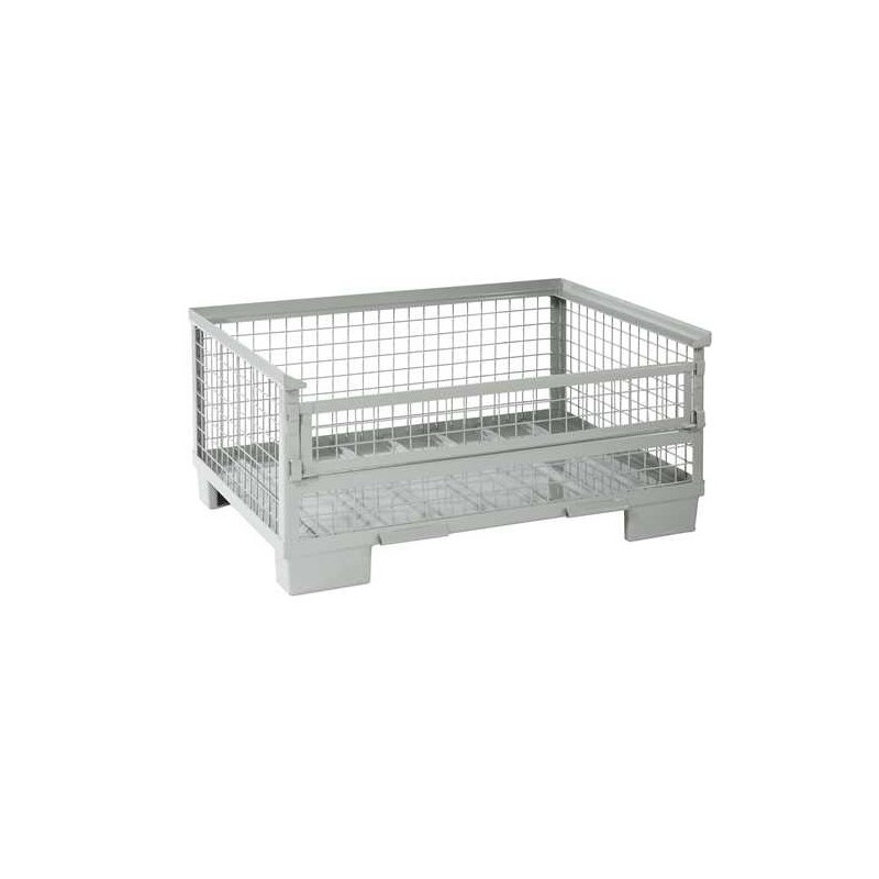 DEMI-CAISSE METALLIQUE GRILLAGEE 1200X800X400 CPM25PM