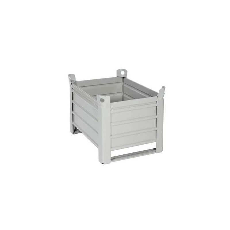 CAISSE METALLIQUE TOLEE 800X600 A SEMELLE CMU 1T